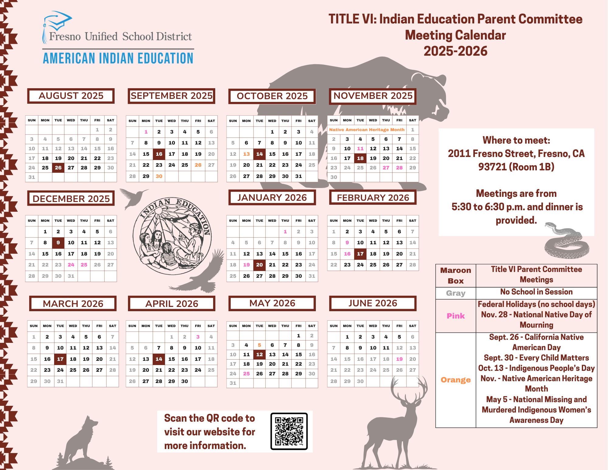 2025-2026 parent advisory committee calendar