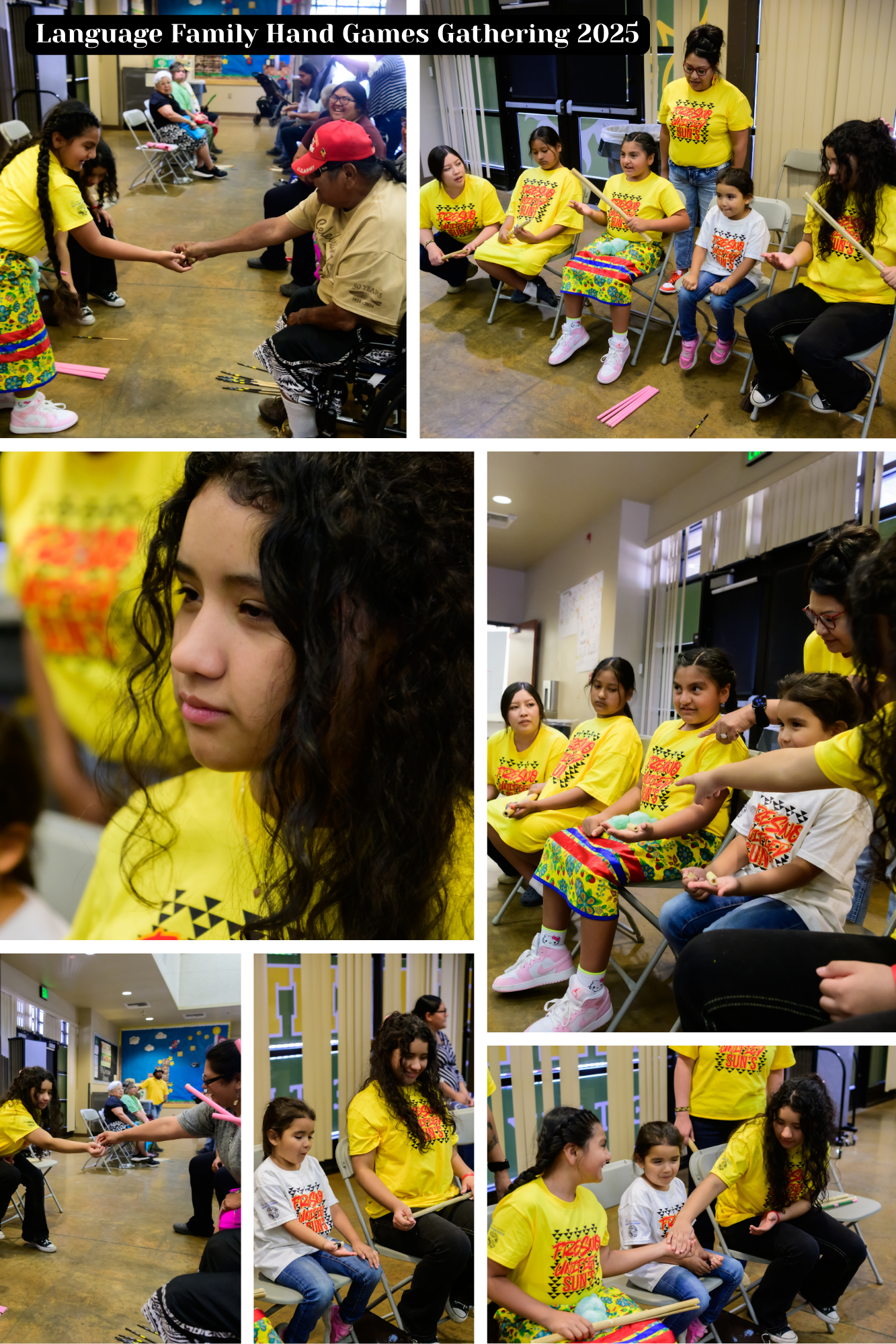 photo collage of youth playing traditional hand games